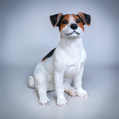 Sitting Jack Russell Terrier Ornament - Lifelike Resin Sculpture