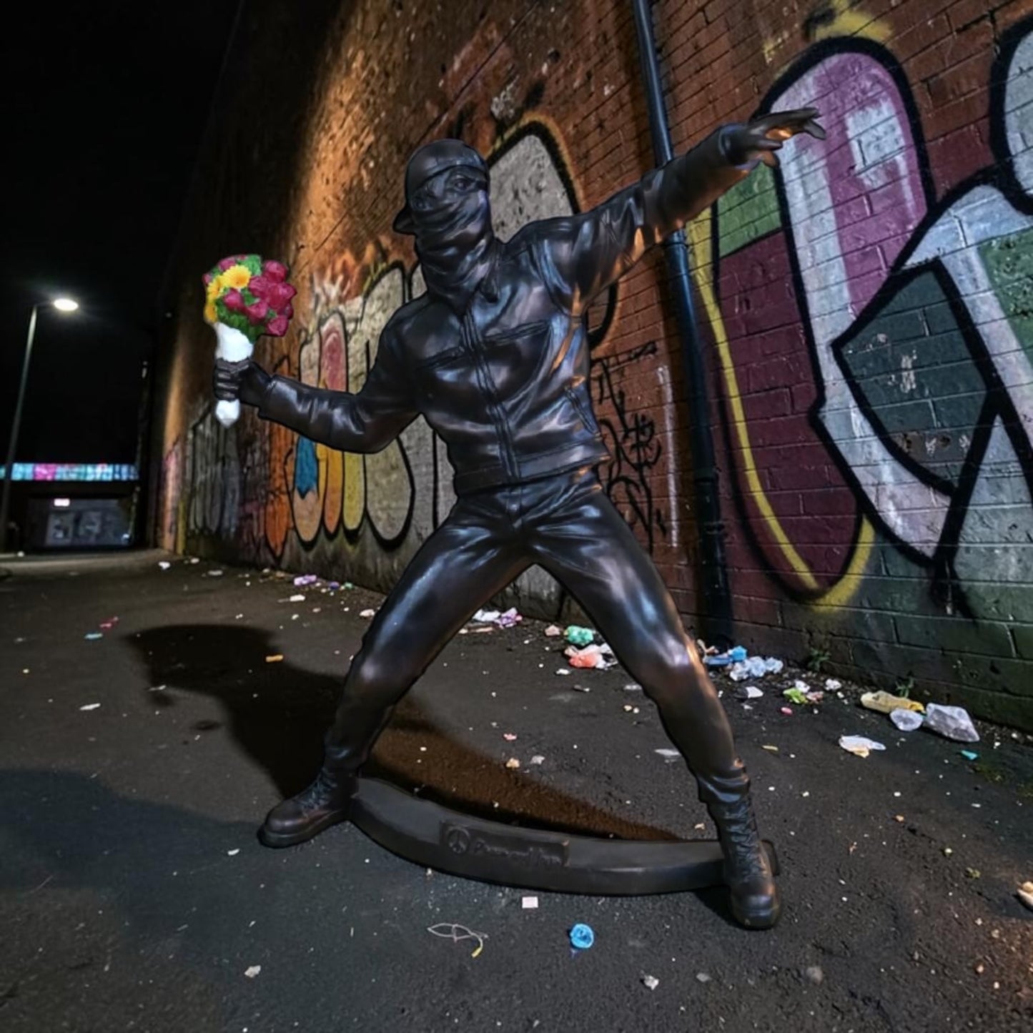 Banksy Inspired Mini Sculpture – Artistic Statement Piece | Sign of the times Stoke