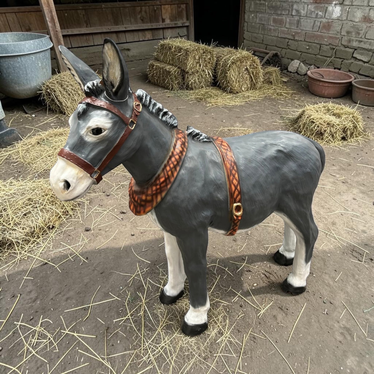 Large Donkey Sculpture – Resin Statement Animal Figure | Sign of the times Stoke