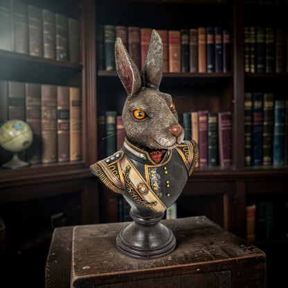Gentry Rabbit Bust - Exquisite Napoleonic Uniform Decor