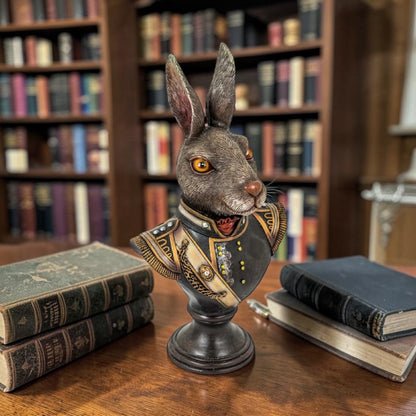Gentry Rabbit Bust - Exquisite Napoleonic Uniform Decor