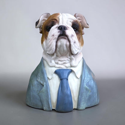 Large Bulldog Bust – Bold & Distinguished Dog Sculpture