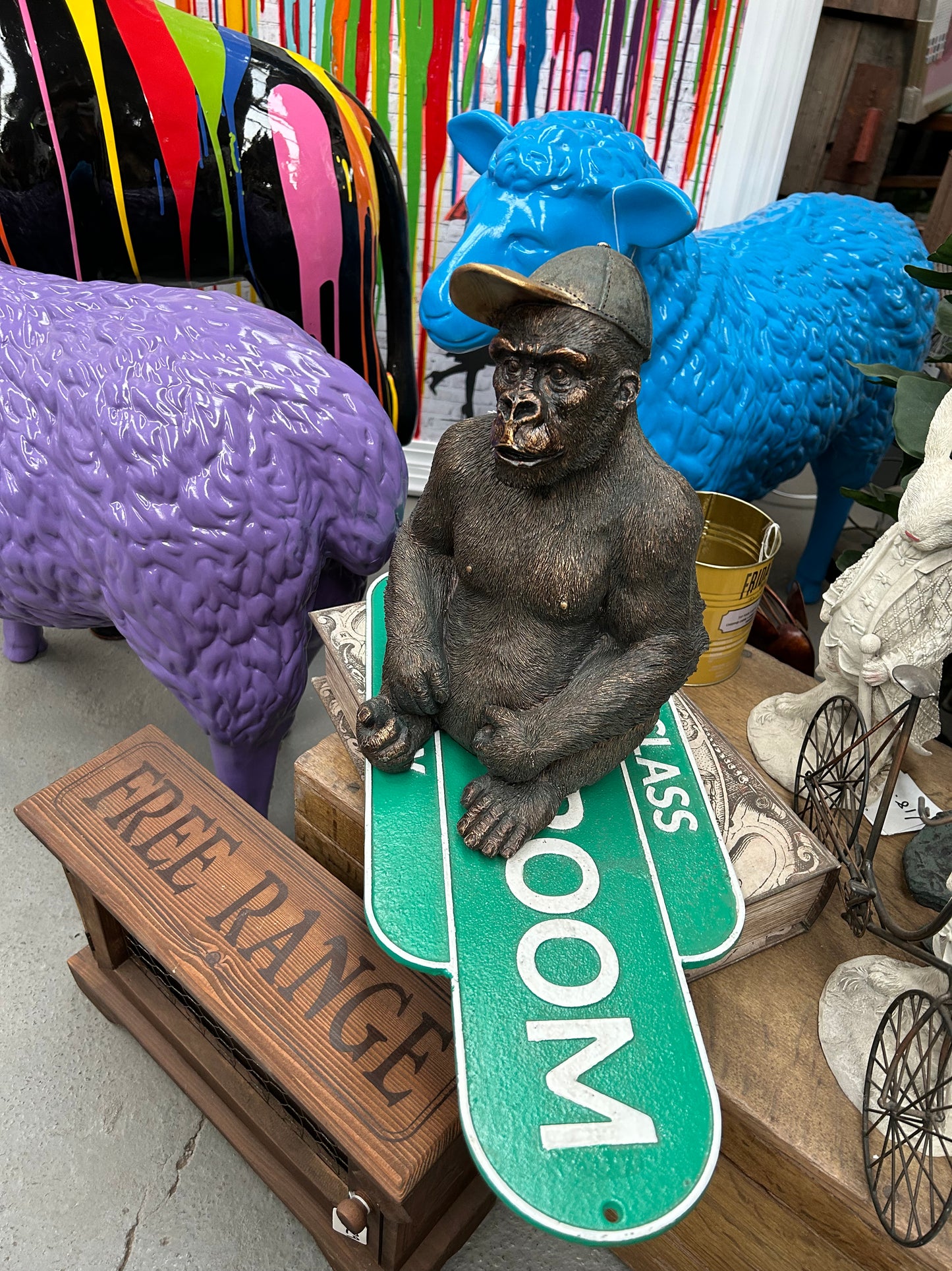 Gavin the Gorilla Junior – Charming Resin Gorilla Sculpture | Sign of the times Stoke