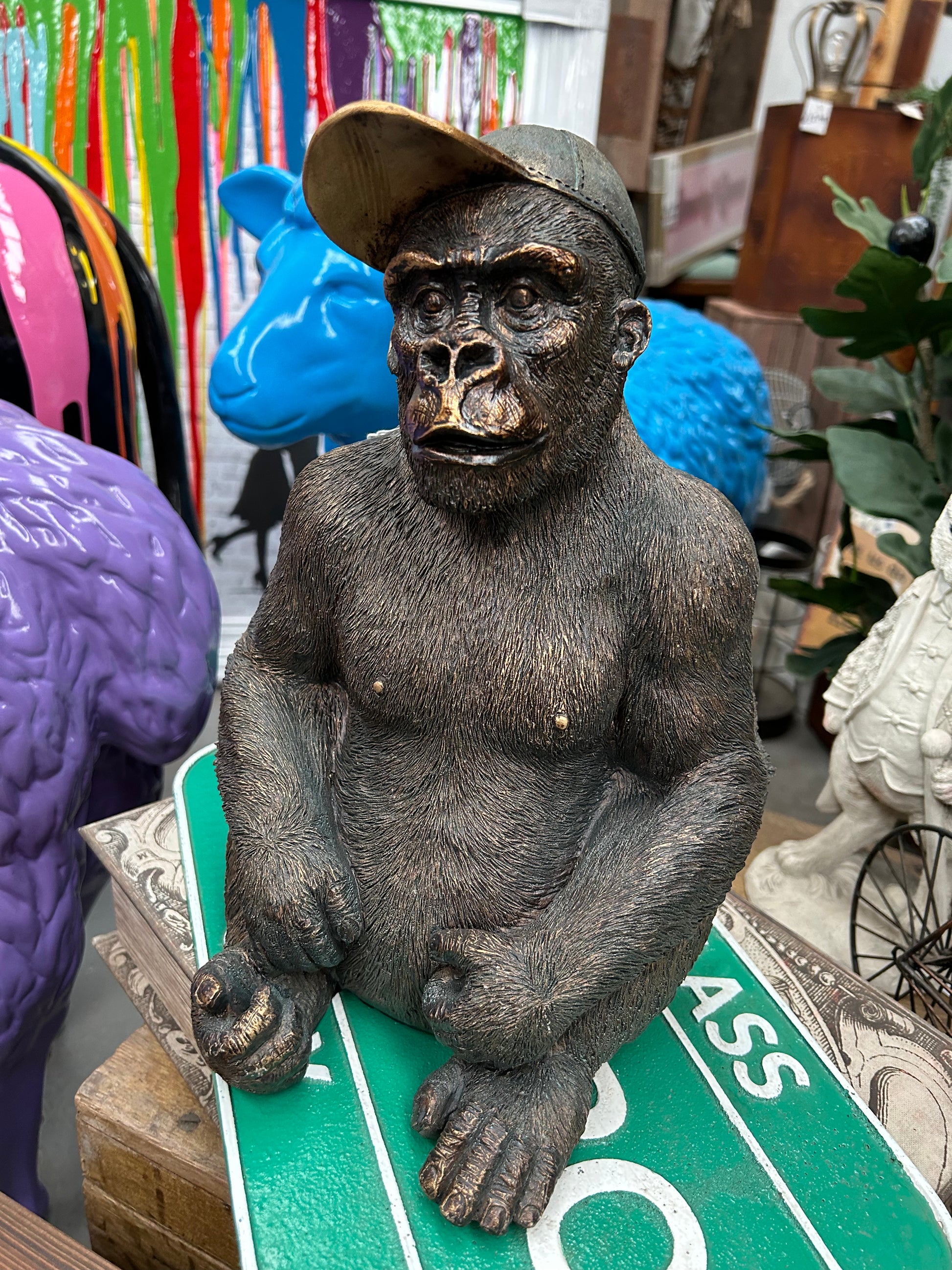 Gavin the Gorilla Junior – Charming Resin Gorilla Sculpture | Sign of the times Stoke