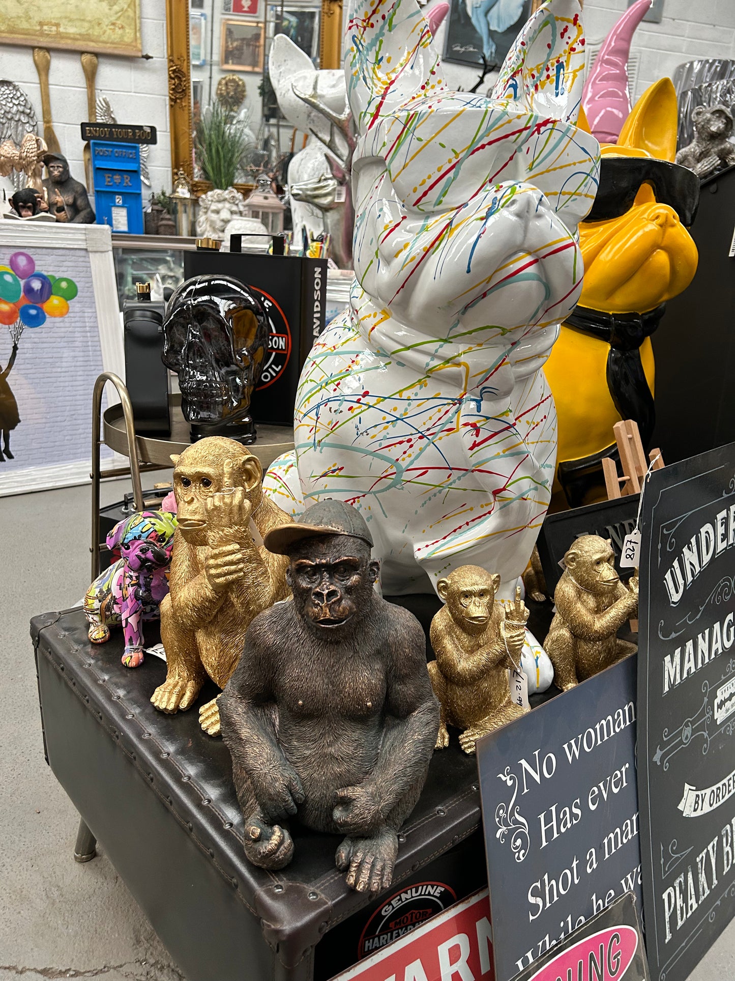 Gavin the Gorilla Junior – Charming Resin Gorilla Sculpture | Sign of the times Stoke