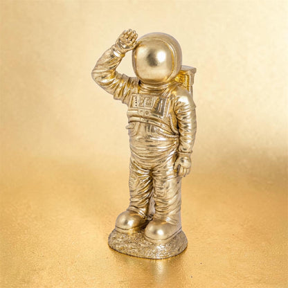 Gold Standing Astronaut – Space-Themed Decorative Sculpture