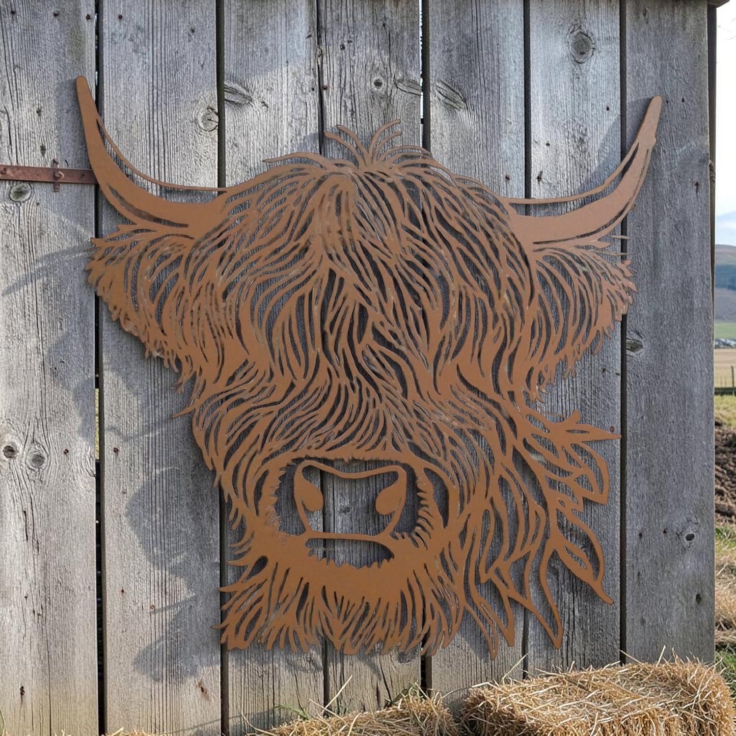 Cow Head Wall Decoration – Rustic Animal Wall Sculpture