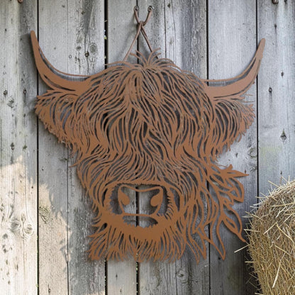 Cow Head Wall Decoration – Rustic Animal Wall Sculpture