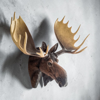 Realistic Moose Wall Mount – Exquisite Rustic Wall Head Decoration