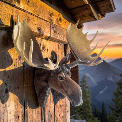 Realistic Moose Wall Mount – Exquisite Rustic Wall Head Decoration