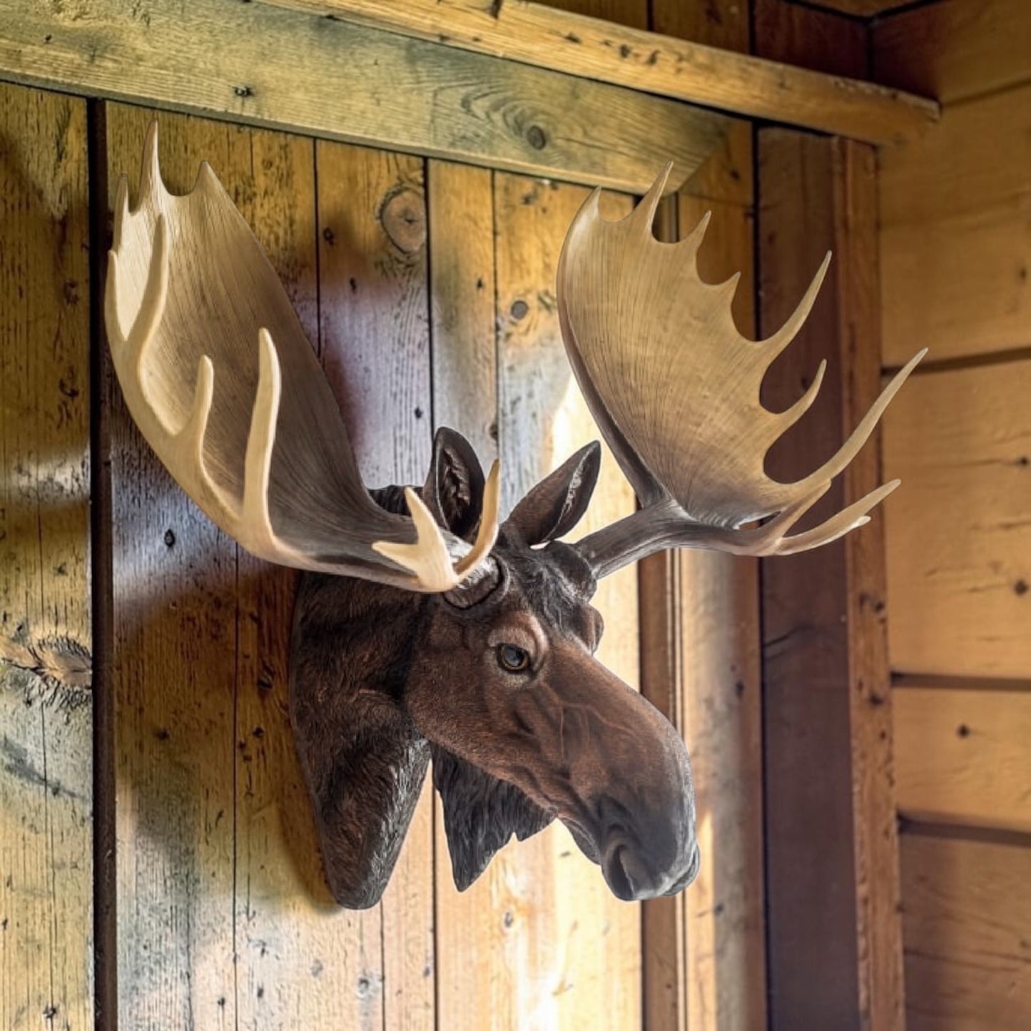 Realistic Moose Wall Mount – Exquisite Rustic Wall Head Decoration
