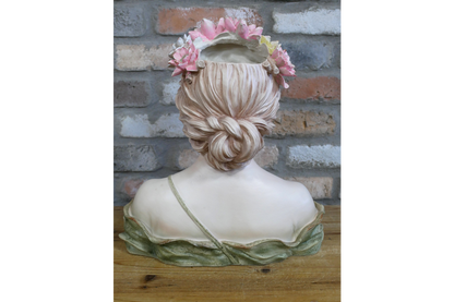 Lady Head Planter - Elegant Resin Planter with Floral Hair Design | Sign of the times Stoke