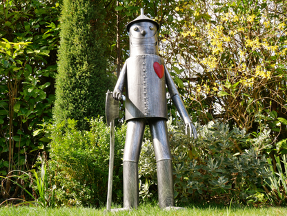 Giant Tin Man Ornament - Charming Steel Metal Sculpture | Sign of the times Stoke