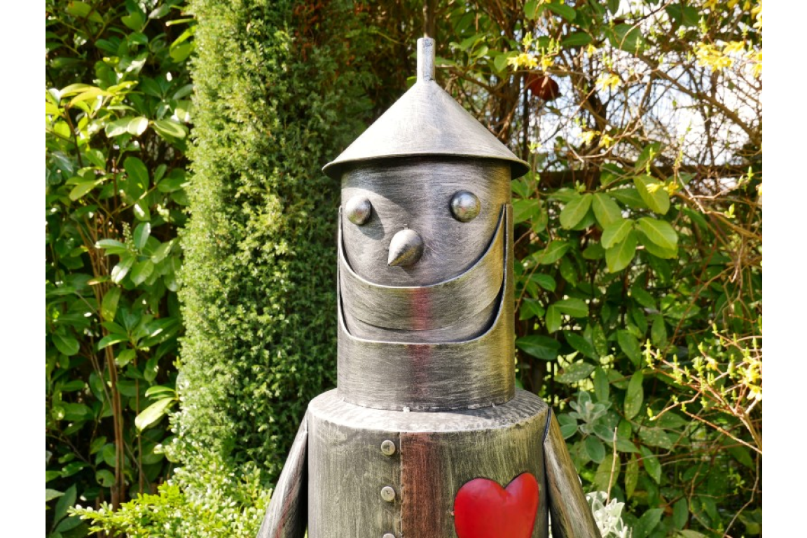 Giant Tin Man Ornament - Charming Steel Metal Sculpture | Sign of the times Stoke