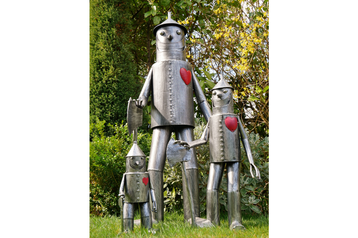 Giant Tin Man Ornament - Charming Steel Metal Sculpture | Sign of the times Stoke