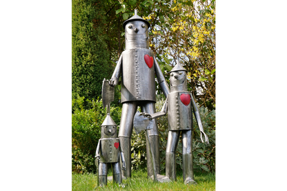 Giant Tin Man Ornament - Charming Steel Metal Sculpture | Sign of the times Stoke