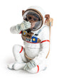 Monkey Astronaut "Speak No Evil" - Quirky Resin Sculpture | Sign of the times Stoke