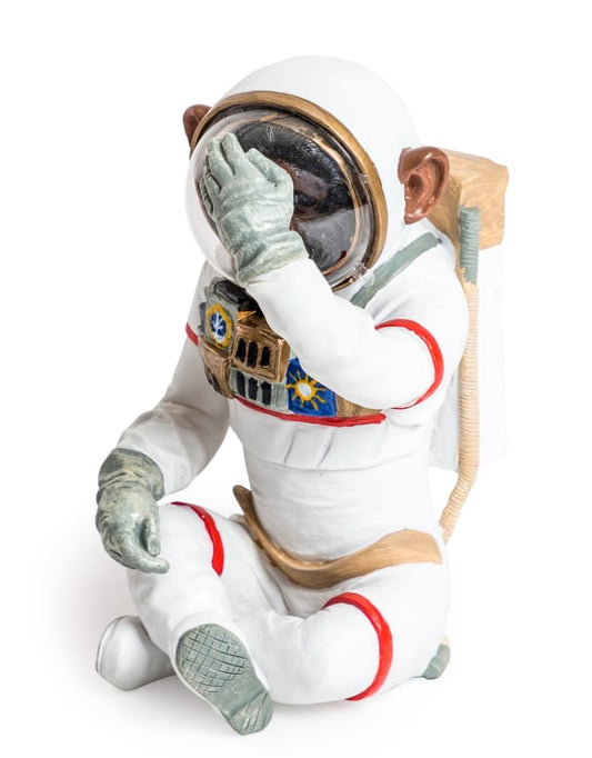 Monkey Astronaut "See No Evil" - Quirky Resin Sculpture | Sign of the times Stoke