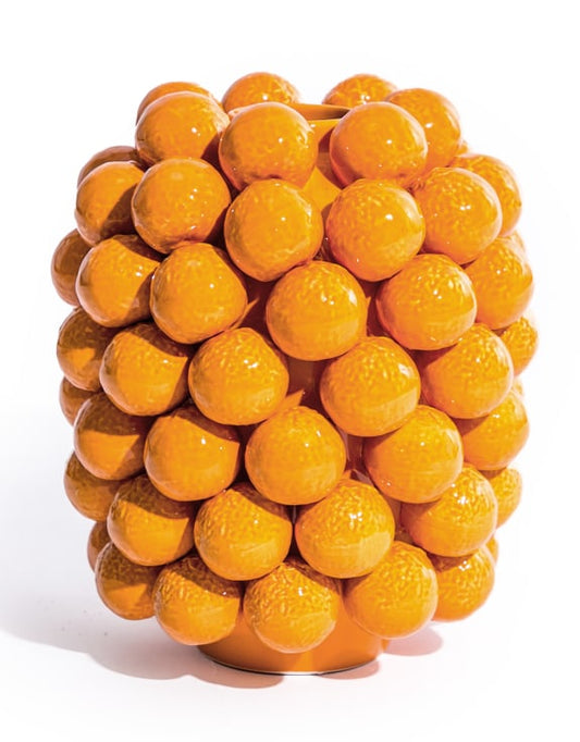 Ceramic Orange Vase – Unique Decorative Fruit-Inspired Vase