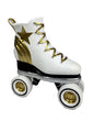 Retro Roller Skate Vase – White, Gold & Black Statement Décor