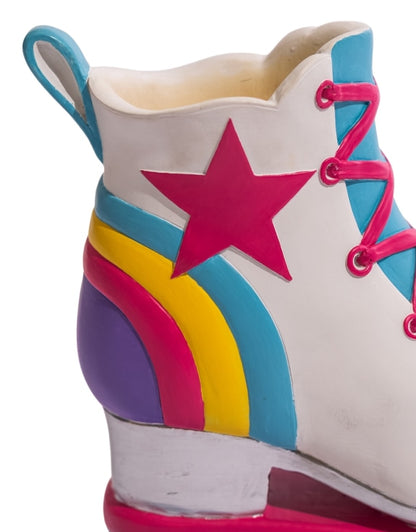 Retro Roller Skate Vase – Rainbow Statement Décor