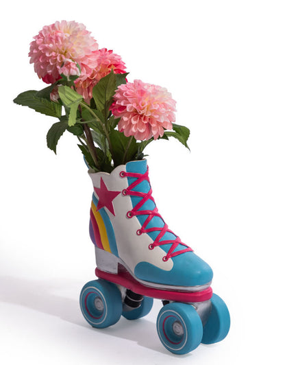 Retro Roller Skate Vase – Rainbow Statement Décor