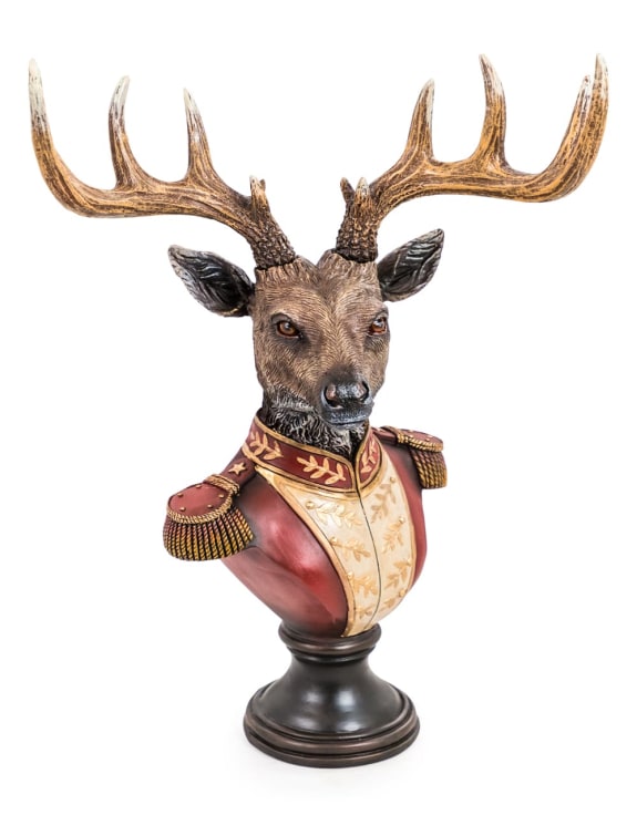 Gentry Stag Bust on Square Base - Regal Resin Sculpture | Sign of the times Stoke