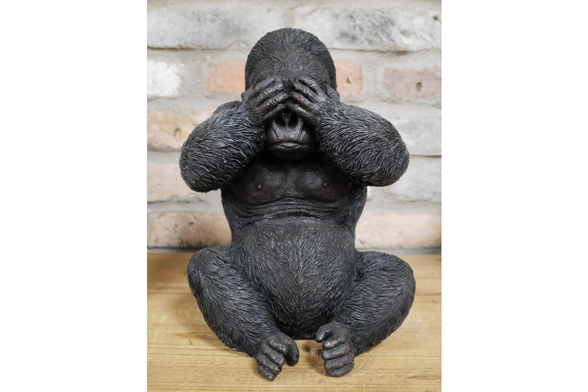 Set of 3 Gorilla Ornaments – See No Evil, Speak No Evil, Hear No Evil | Sign of the times Stoke