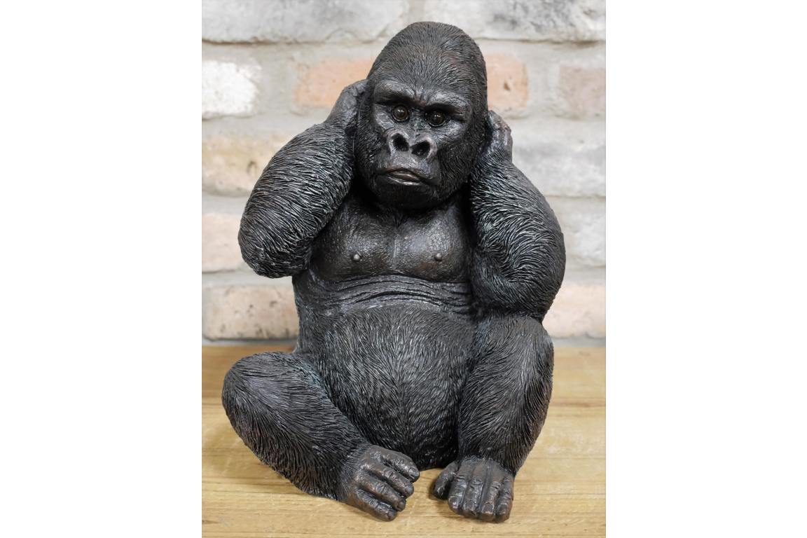 Set of 3 Gorilla Ornaments – See No Evil, Speak No Evil, Hear No Evil | Sign of the times Stoke