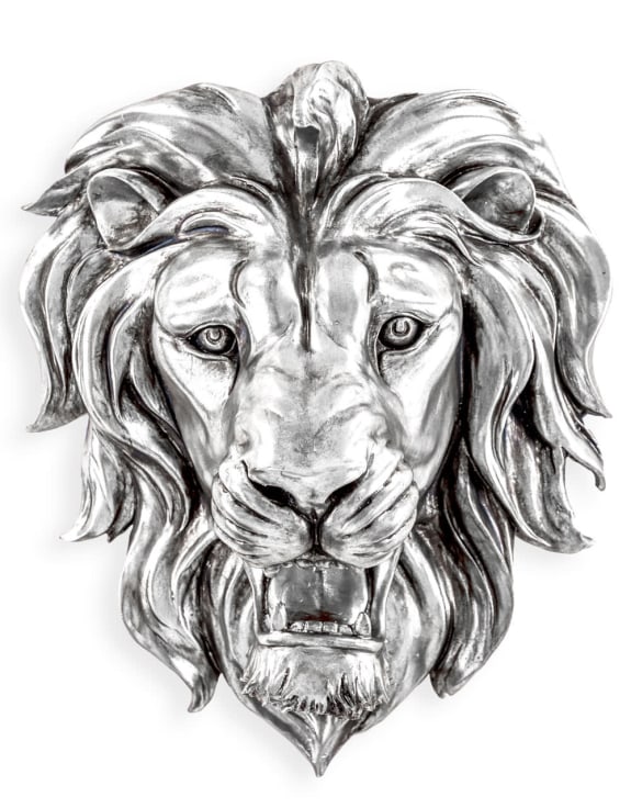 Silver Lion Wall Mount