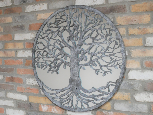 Silver Tree of Life Mirror
