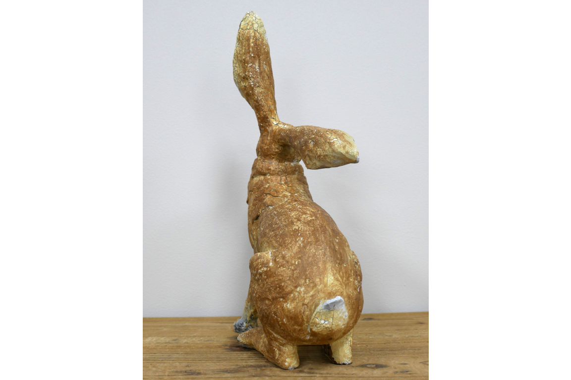 Sitting Hare Sculpture – Delightful Resin Hare Ornament