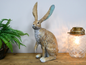 Small Sitting Hare Sculpture – Delightful Resin Hare Ornament