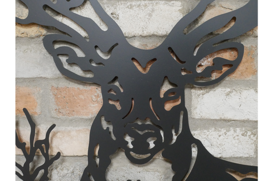 Stags Head Metal Wall Decoration