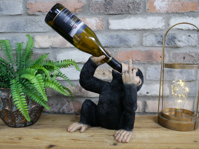 Up Yours Monkey Wine Holder Playful Wine Bottle Holder Sign of the times Stoke