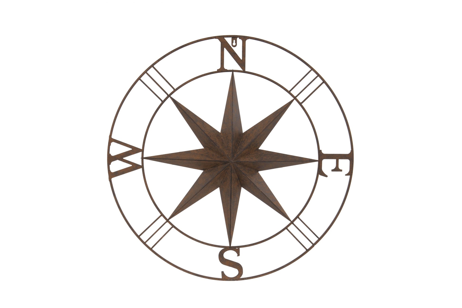 Metal Wall Compass - Rust Coloured Decorative Compass | Sign of the times Stoke