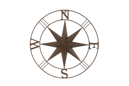 Metal Wall Compass - Rust Coloured Decorative Compass | Sign of the times Stoke