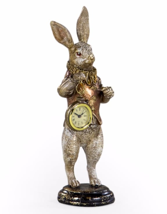 The White Rabbit Standing Clock Figure – Whimsical Timepiece Decor ...