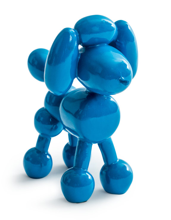 Decorative Blue Balloon Poodle – Modern Dog Sculpture