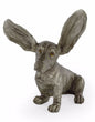 Silver Surprised Basset – Decorative Basset Hound Dog Figure