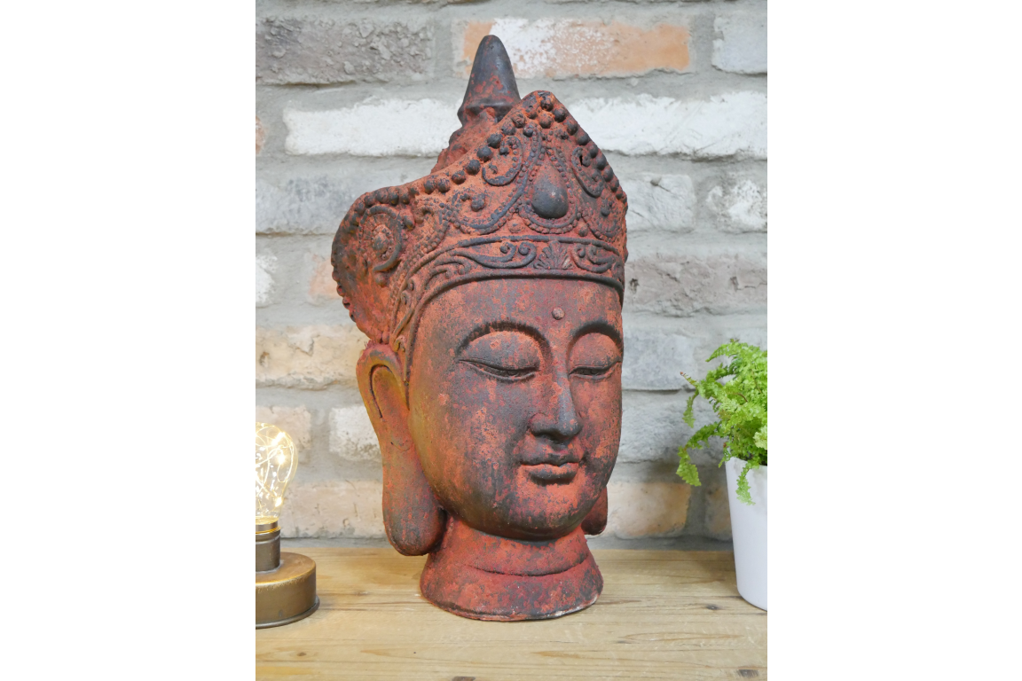 Buddha Head Sculpture – Zen Inspired Decorative Ornament