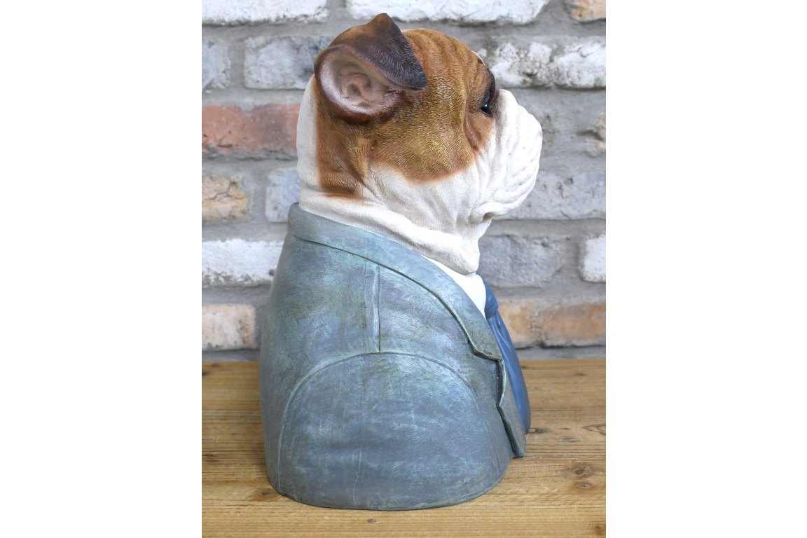 Large Bulldog Bust – Bold & Distinguished Dog Sculpture