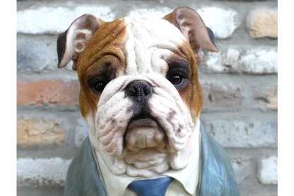 Large Bulldog Bust – Bold & Distinguished Dog Sculpture