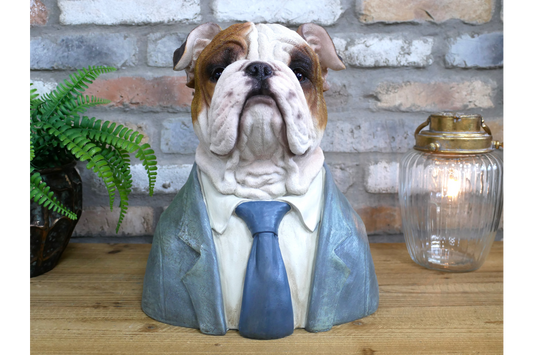 Large Bulldog Bust – Bold & Distinguished Dog Sculpture