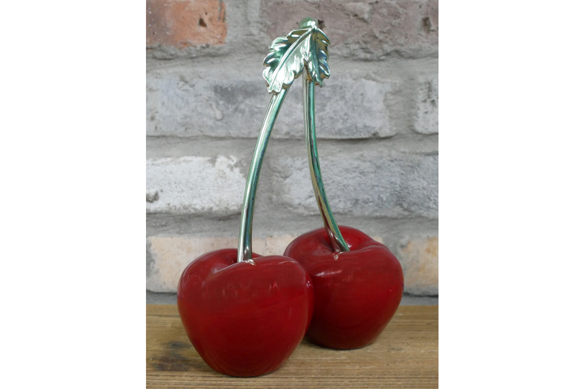 Decorative Cherry Sculpture – Bold Fruit-Inspired Ornament