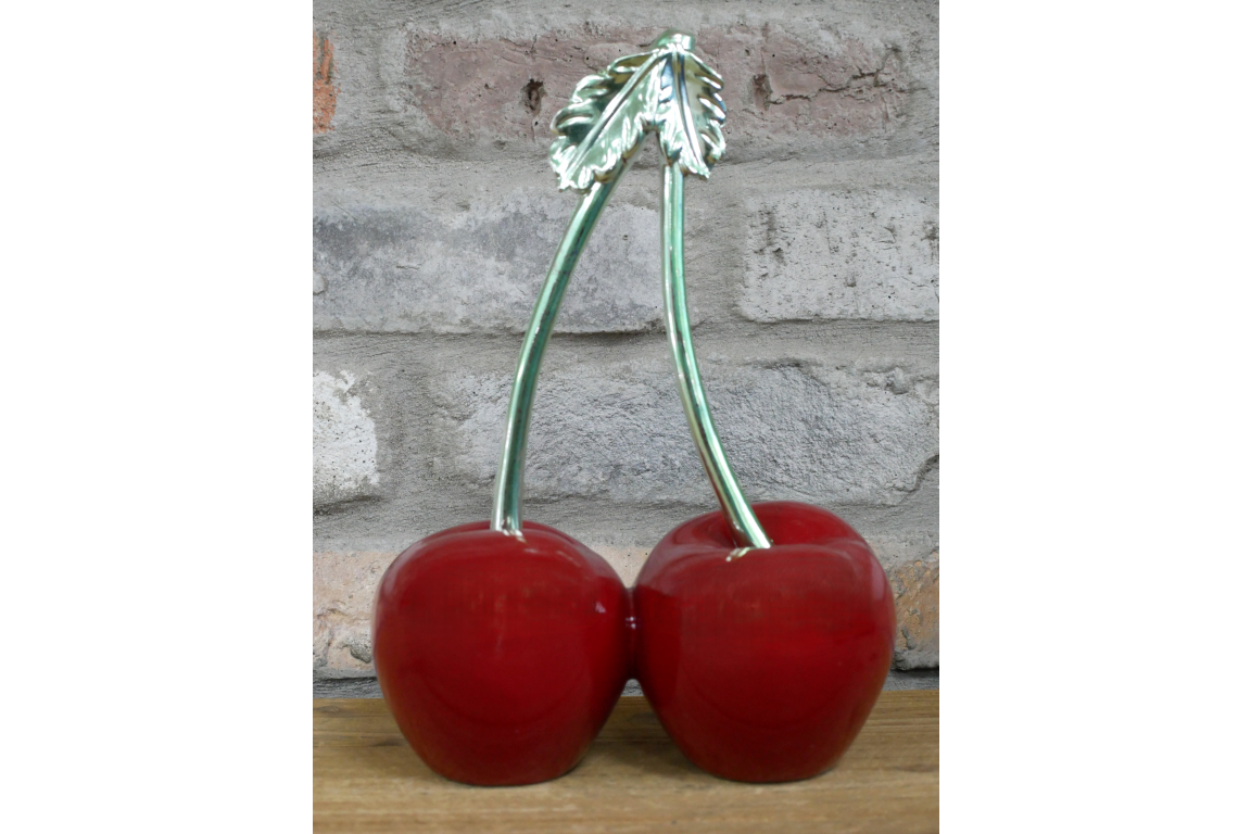 Decorative Cherry Sculpture – Bold Fruit-Inspired Ornament