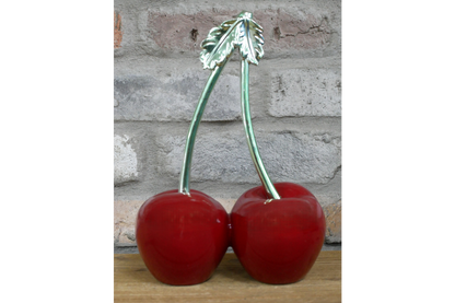 Decorative Cherry Sculpture – Bold Fruit-Inspired Ornament