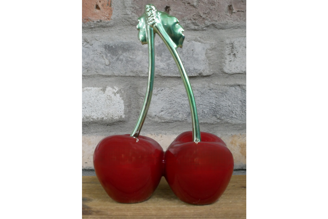 Decorative Cherry Sculpture – Bold Fruit-Inspired Ornament