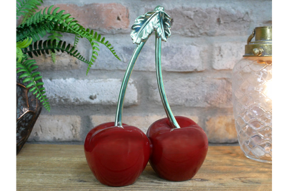 Decorative Cherry Sculpture – Bold Fruit-Inspired Ornament