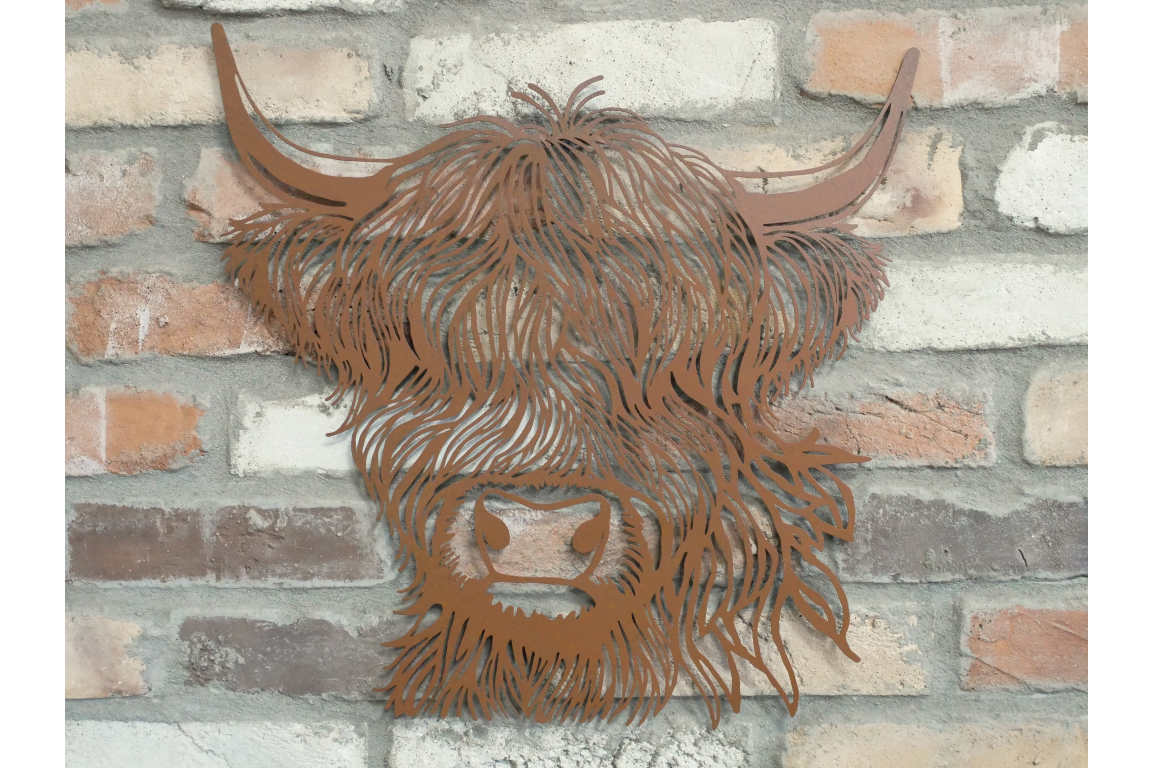 Cow Head Wall Decoration – Rustic Animal Wall Sculpture